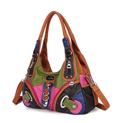 Handbag Hobo Women Handbag Roomy Multiple Pockets Street ladies' Shoulder Bag Fashion PU Tote Satchel Bag for Women