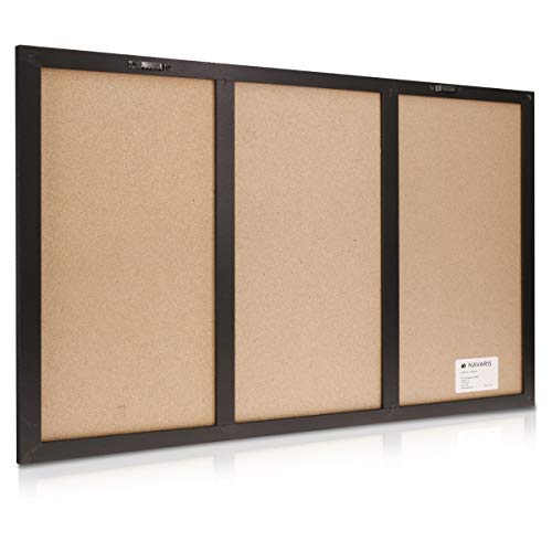 Navaris Combination Board Cork/Whiteboard/Chalkboard 24 x 36 inches