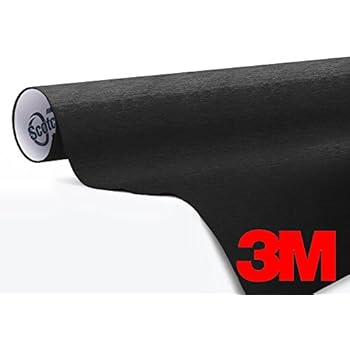 3M 1080 Brushed Black Metallic Air-Release Vinyl Wrap Roll (1/2ft x 5ft)