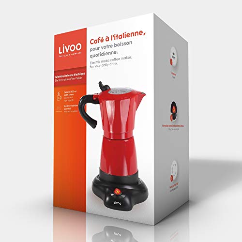 Cafetera eléctrica de 300 ml en rojo de aluminio (cafetera moca,  inalámbrica, función de mantenimiento en caliente… - La Cafetera