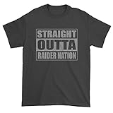 Mens Straight Outta RAIDER Nation T-Shirt Small Black
