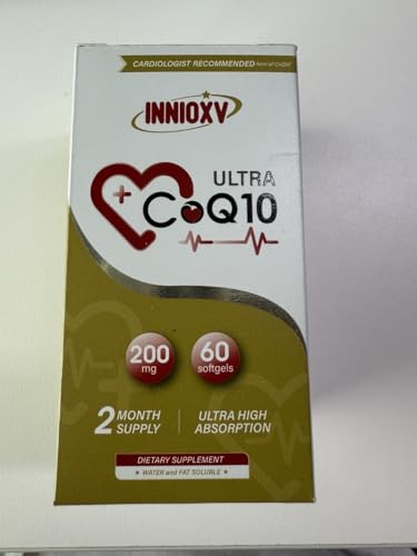 INNIOXV COQ10 200MG SOFTGELS – HIGH ABSORPTION COENZYME Q10 FOR HEART HEALTH, CELLULAR ENERGY & ANTIOXIDANT SUPPORT – 60 SOFTGELS