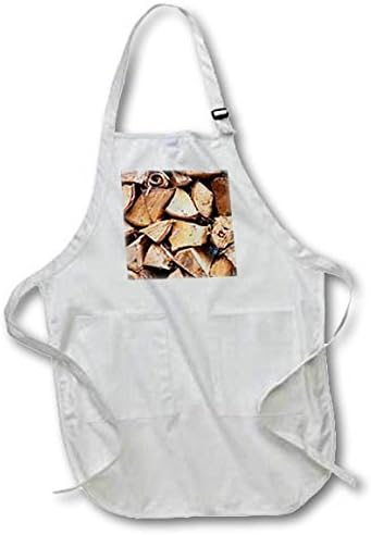 Funny Apron for Men Objects Pile Of Chopped Birch Firewood Closeup View Work Adjustable Pattern Aprons with Pockets for Home Shop Kitchen BBQ Cooking