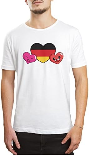 XCOIJERLKM I Love Germany Deutschland Country Flag Classic Custom Men T Shirts