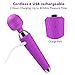 Sexy Slave Rechargeable and Waterproof Silicone Vibrator - 10 Function - Cordless Neck & Shoulder Portable Wand Body Massager,Best for Men,Women or Couples,Purple