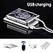 LINGAN Cigarettes Case Box with Lighter Metal Full Pack 20 Regular Cigarettes USB Lighter Portable Rechargeable Flameless Windproof Electric Cigarette Lighter (1)