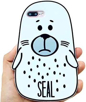 [CaserBay] iPhone 8 Plus/ iPhone 7 Plus (5.5") Phone Case 3D Cute Seal Thick Soft Silicone Rubber Case Cover (Seal)