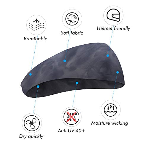 Sports Headband for Men and Women - Lightweight Sweatband Moisture-Wicking Training Sweatbands for Running, Cycling, Yoga, Basketball - Stretchy Unisex Headband