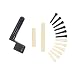 EastRock Acoustic Guitar Bridge Pins, Black & Ivory, 6 Piece, String Winder&nbsp;with Bridge Saddle and Nut