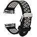 Samsung Gear S2 Silicone Band, SM-R720 SM-R730 Soft Silicone Sport Replacement Strap (Black+Grey)