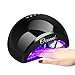 Ovonni LED Nail Lamp, 12W Nails Dryer with Timer for Fingernail Gel Polishes, Quick Dry Professional Curing Light for Nail Art at Home and Salon Black