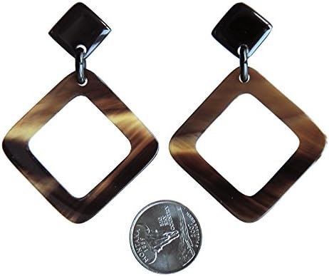 Mary Crafts Womens Fashion Handmade Buffalo Horn Drop Dangle Earrings Mix Color