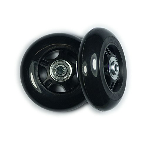YongXuan Mute Wear-Resistant Luggage Suitcase Replacement Wheels Kit Inline Outdoor Skate Replacement Wheels (80mm × 24mm)
