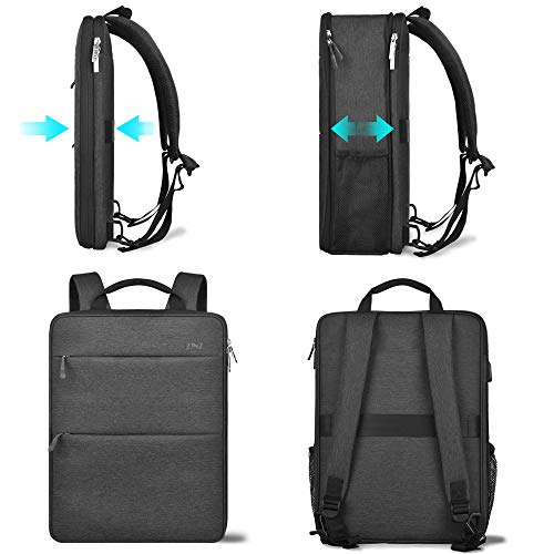 Slim & Expandable Laptop Backpack 15 15.6 16 Inch Sleeve with USB Port