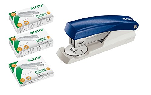 Leitz NeXXt Series Small Office Stapler 25 Sheets (Small Office Stapler with 3,000 Clips, Blue)