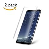 Galaxy S8 Tempered Glass Screen Protector, [2 PACK] DeFitch PREMIUM Strengthened Clear Anti-Bubble Scratch Proof for Samsung Galaxy S8 [98% Half Cover][Case Friendly]