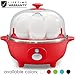 Elite Gourmet Easy Electric 7 Egg Capacity Cooker, Poacher, Omelet Maker, Scrambled, Soft, Medium, Hard Boiled with Auto Shut-Off and Buzzer, BPA Free
