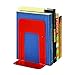 STEELMASTER Deluxe Steel 9-Inch Bookends, 1 Pair, Vibrant Red (244009107)