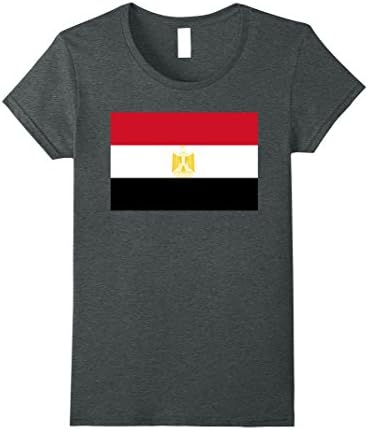 Womens Egypt Flag Shirt Egyptian Heritage Family Party T-Shirt XL Dark Heather