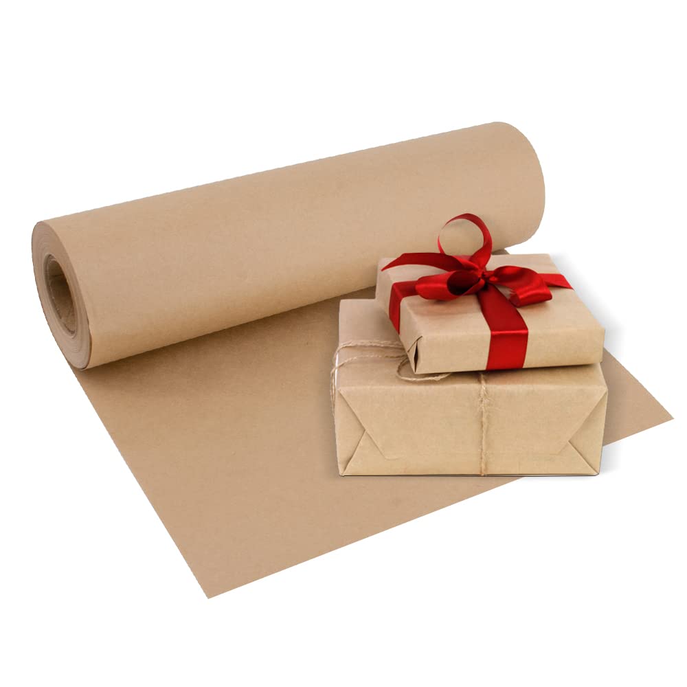 Time to Sparkle 1 Roll of Brown Paper Roll Wrapping Paper Brown Parcel Paper Kraft Paper Recyclable for Gift Wrapping Presents Parcel Packing Shipping Christmas Arts Crafts Postal 305mm x 30.5m