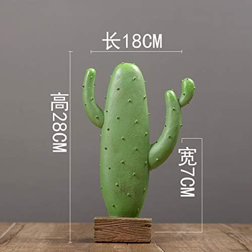 Sculpture Ornament Artwork Simulated Plant Cactus Pillar Potted Living Room Model Shop Layout Green Planting,Cactus G