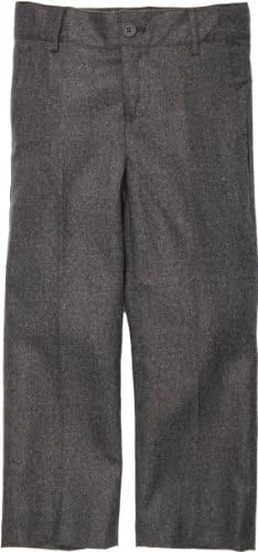 Armani Martillo Boys Flat Front Slim Fit Mock Wool Dress Pants - 604S - Medium Gray, 12 Months Slim