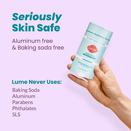 Lume Natural Solid Deodorant Stick Whole Body Deodorant Aluminum