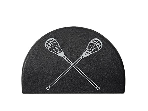 Jentra JP1 Grip Plug for Glock 17, 19, 20, 21, 22, 23, 24, 31, 32, 34, 35 Gen 1-3 Laser Engraved & Hand Painted Gray Image: Lacrosse Sticks Crossed