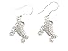 Roller Skate Clear Crystals Fashion French Hook Earrings