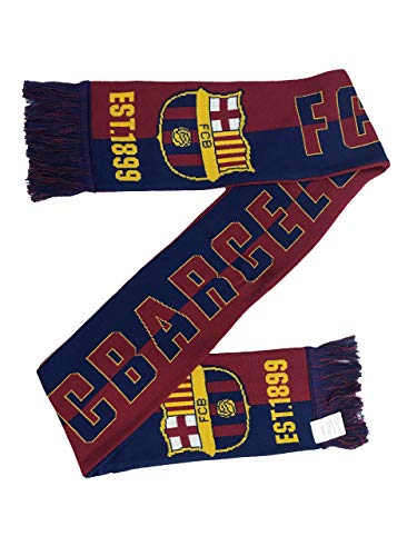 image for Icon Sports Group FC Barcelona Double Sided Soccer Scarf, mens, Maroon