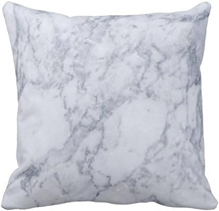 Light Gray Marble Stone Pattern Pillow Cover 16x16
