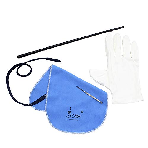 Flute Cleaning tools Kit Set with Cleaning Cloth,Stick,Screwdriver and Gloves - Thumbnail 3