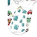 Baby Boys Footed Pajama - 100% Cotton Zip Front Little Cars Sleeper 12M - by Marque