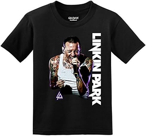 Linkin Park Chester Bennington White Logo T-shirt, Small Black