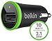 Belkin F8J078bt04-BLK F8J078 2.1 Amp Car Charger with Lightning to USB Cable - Retail Packaging - Black