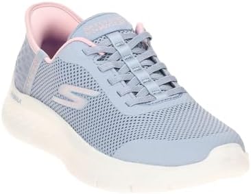 GO Walk Flex Grand Entry sin Cordones para Mujer, Periwinkle Textile Pink Trim, 42 EU