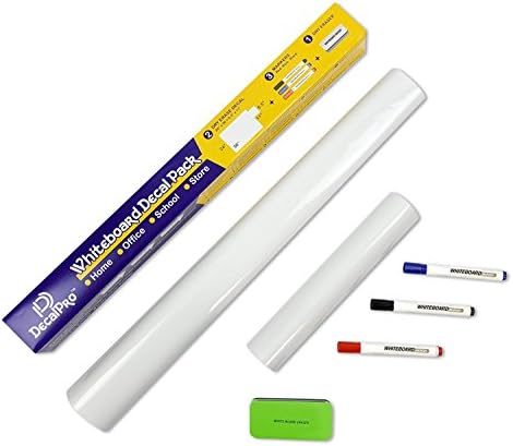 Premium Peel and Stick Whiteboard - 24" by 36" Dry Erase Board – BONUSES - 8.5" by 11" Dry Erase Decal for Notes, 1 Dry Eraser, 3 Dry Erase Markers - Great for Schools/Office/Home/Store