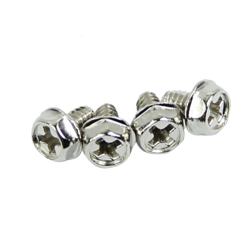 Estone 100pcs Toothed Hex 6/32 Computer PC Case Hard Drive Motherboard Mounting Screws