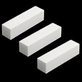 3 Pcs White Buffer Buffing Sanding Block File Manicure Pedicure For Nail Art