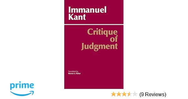 KANT CRITIQUE OF JUDGMENT PLUHAR PDF