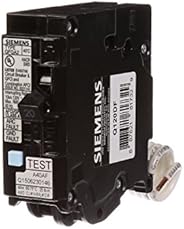 Siemens Q120DF 20-Amp Afci/Gfci Dual Function Circuit Breaker, Plug on Load Center Style, Black