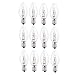 MEGALOVEMART 15W Watt E12 Socket Long Lasting Incandescent Candelebra Salt Lamp Light Bulbs - 12 Pack