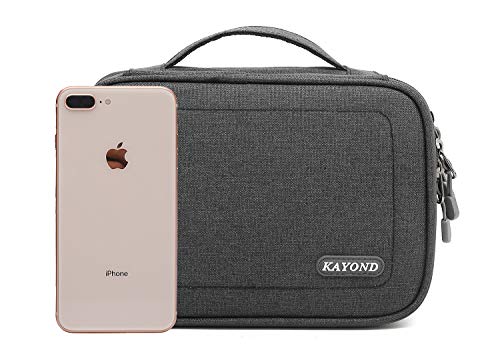 image for KAYOND Electronics Organizer Travel Bag Accessories Cable Cord Gadget 