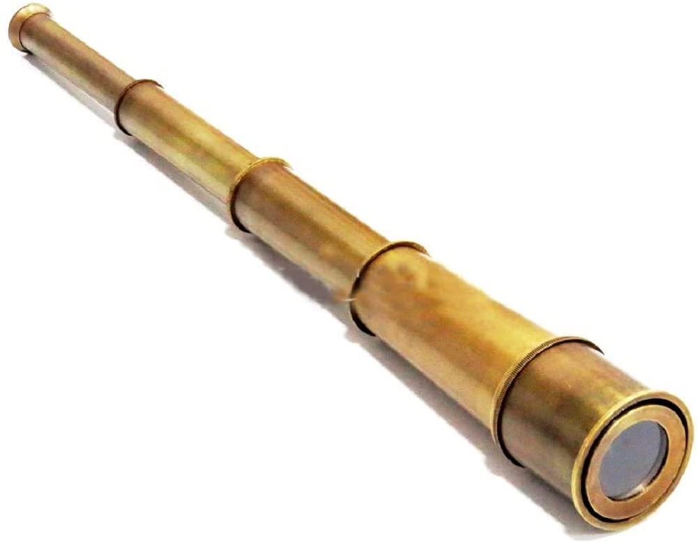 Buy Crafty Hand Brass Telescope with Wooden Box (Telescope, Brown) Online at Low Price in India