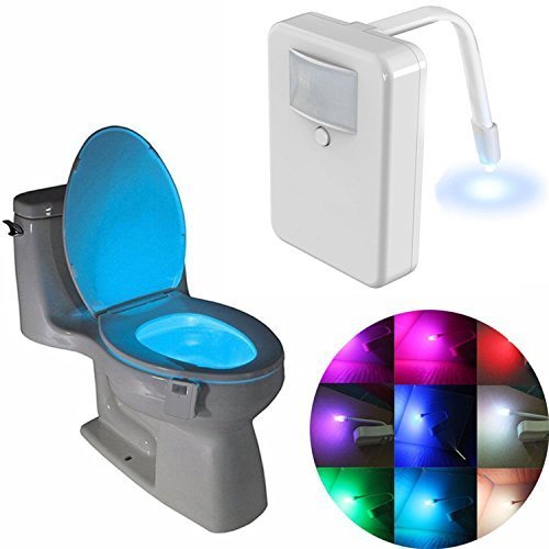 COLIBYOU Toilet Light,Toilet Bowl Light, Led Motion Activated Toilet Night light, Potty Light, 16 Colors Changing Sensor Night Light for Potty Train - Thumbnail 2