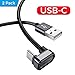 USB Type C Cable, ROCK (2-Pack 3.3Ft) Nylon Braided USB C Charge Cable, Fast Charging Type C Cable 180 Deg Angle USB C Cord for Galaxy S9/9 Plus/S8, LG G6 G5, Pixel 2, Moto G6, Nintendo Switch (Black)