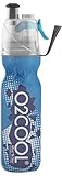 Misting Insulated Water Bottle, Mist 'N Sip Reflective Series by O2COOL, 20 oz, Blue