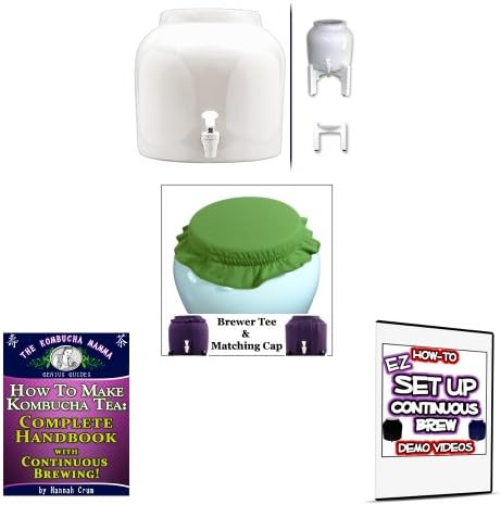 KKamp Continuous Brew Kombucha BREWER ONLY - White w/ Stand + Tee/Cap Set