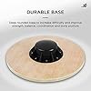 JLL® Wooden Balance Board, ANTI SLIP SURFACE, Exercise Fitness Workout Rehabilitation Training Exercise Wobble Board