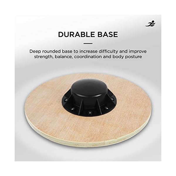 JLL® Wooden Balance Board, ANTI SLIP SURFACE, Exercise Fitness Workout Rehabilitation Training Exercise Wobble Board